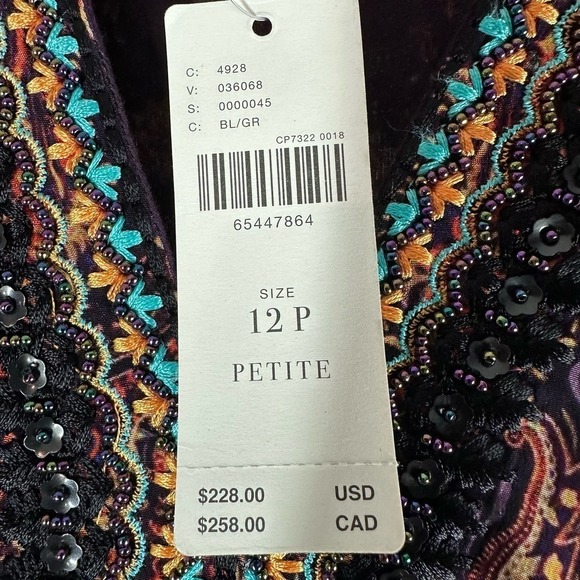 Bhanuni by Jyoti Ronika Patterned Maxi Dress Size 12 Petite - Picture 11 of 15